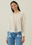 Louise Misha</p>Jeannine Blouse</p>(Off White)