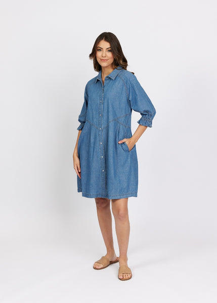 Knewe</p>Piper Dress</p>(Blue Wash)