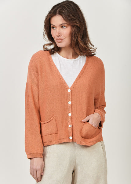 Naturals by O&J</p>Relaxed Cardigan With Pockets</p>(Chai)