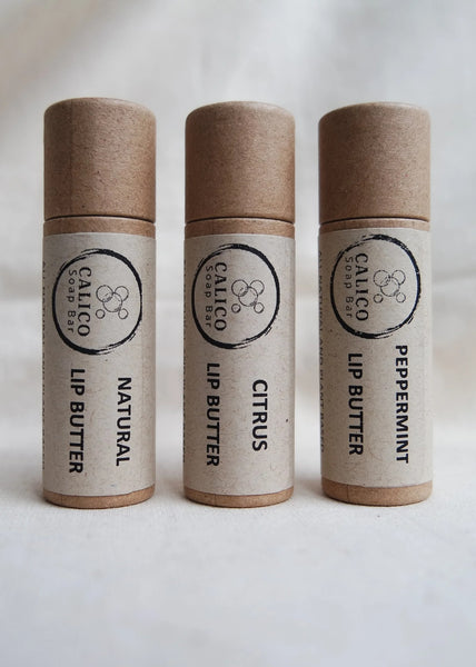 Calico Soap Bar</p>Lip Butter</p>(various)
