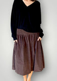 Frockk</p>Lola Cord Skirt</p>(Chocolate)