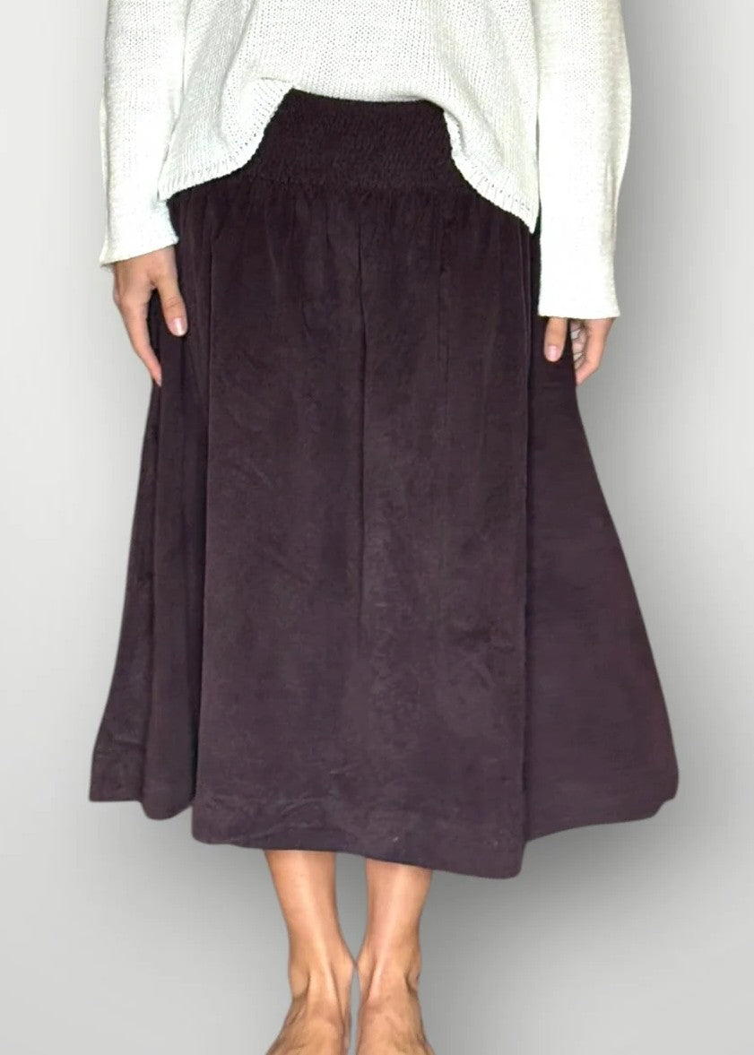 Frockk</p>Lola Cord Skirt</p>(Chocolate)