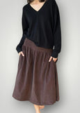 Frockk</p>Lola Cord Skirt</p>(Chocolate)