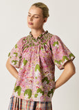 Nancybird</p>Meadows Frill Neck Top</p>(View of Country)