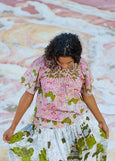 Nancybird</p>Meadows Frill Neck Top</p>(View of Country)