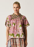 Nancybird</p>Meadows Frill Neck Top</p>(View of Country)