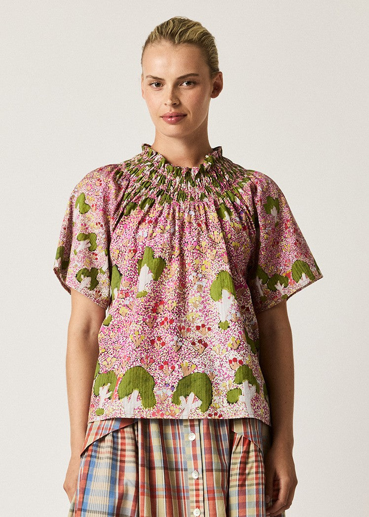Nancybird</p>Meadows Frill Neck Top</p>(View of Country)