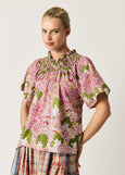 Nancybird</p>Meadows Frill Neck Top</p>(View of Country)