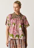 Nancybird</p>Meadows Frill Neck Top</p>(View of Country)