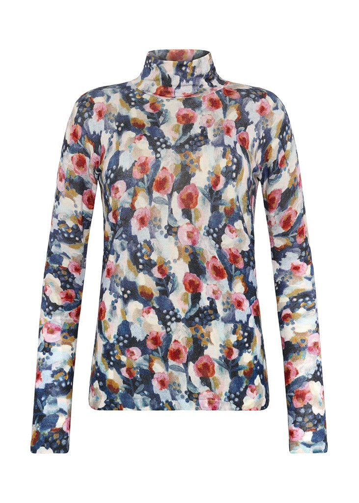 Mansted</p>Melina Turtleneck Tee</p>(Navy)