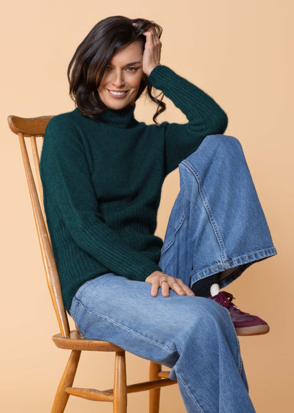Noble Wilde</p>Rib Turtle Neck</p>(Paua)
