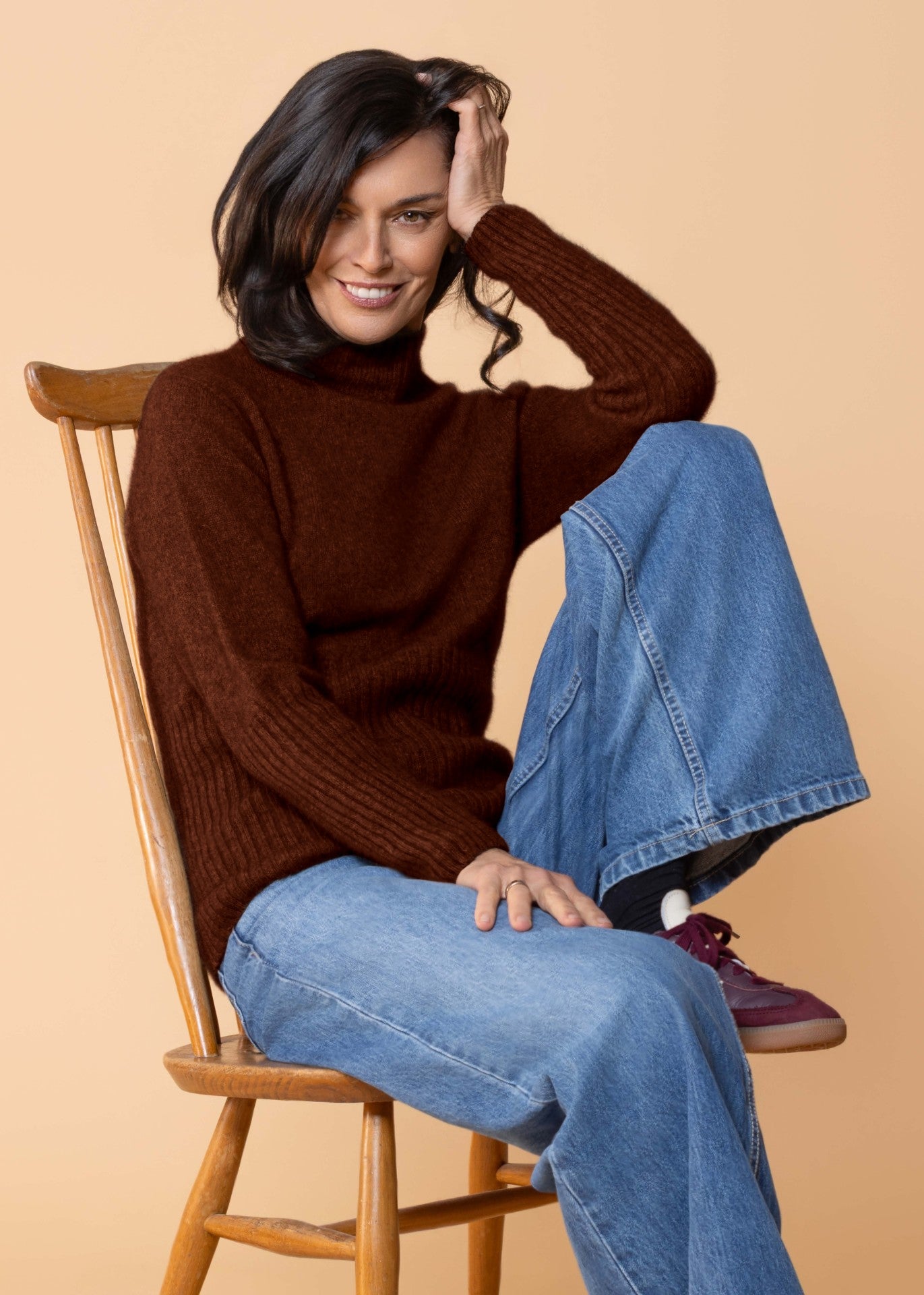 Noble Wilde</p>Rib Turtle Neck</p>(Rimu)