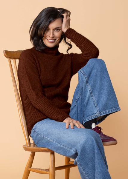 Noble Wilde</p>Rib Turtle Neck</p>(Rimu)