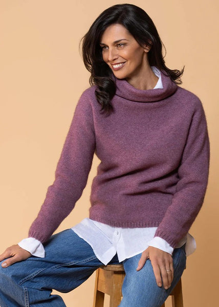 Noble Wilde</p>Moss Stitch Cowl</p>(Mauve)