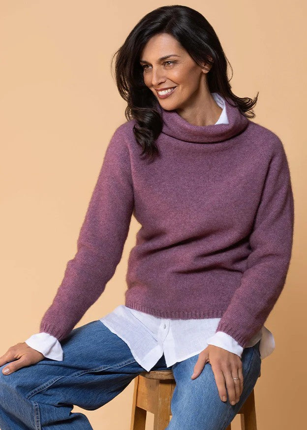 Noble Wilde</p>Moss Stitch Cowl</p>(Mauve)
