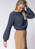 Noble Wilde</p>Bellow Sleeve Top</p>(Neptune)