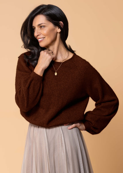 Noble Wilde</p>Bellow Sleeve Top</p>(Rimu)