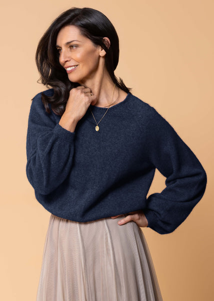 Noble Wilde</p>Bellow Sleeve Top</p>(Neptune)
