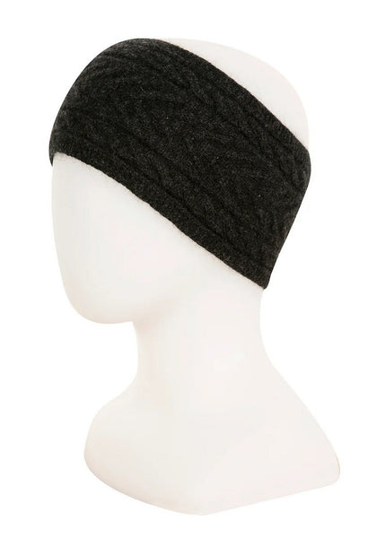 Native World</p>Cable Headband</p>(Charcoal & Silver)