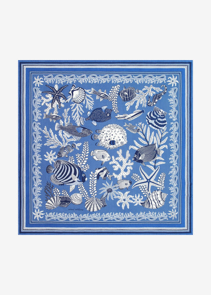 Inoui Editions</p>Neptune Square Scarf</p>(Blue)