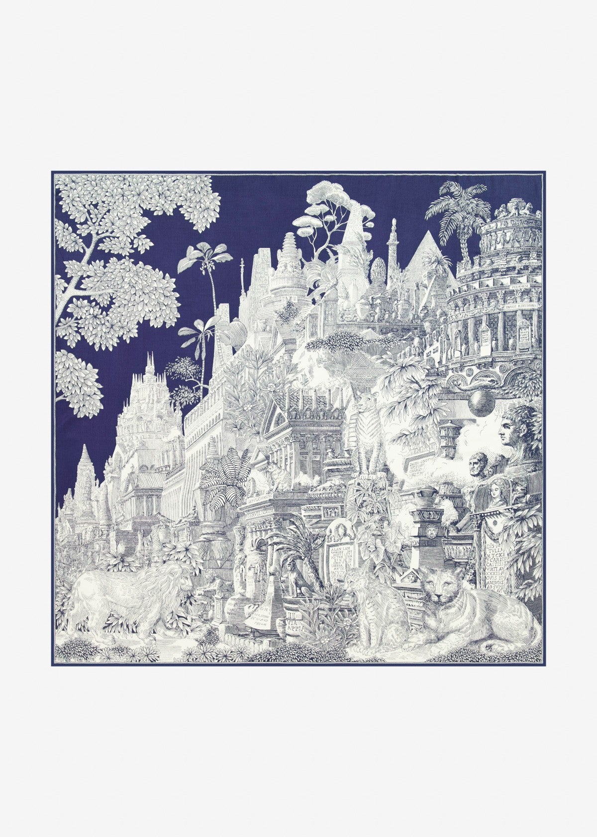 Inoui Editions</p>Piranesi Square Scarf</p>(Navy)