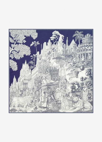Inoui Editions</p>Piranesi Square Scarf</p>(Navy)