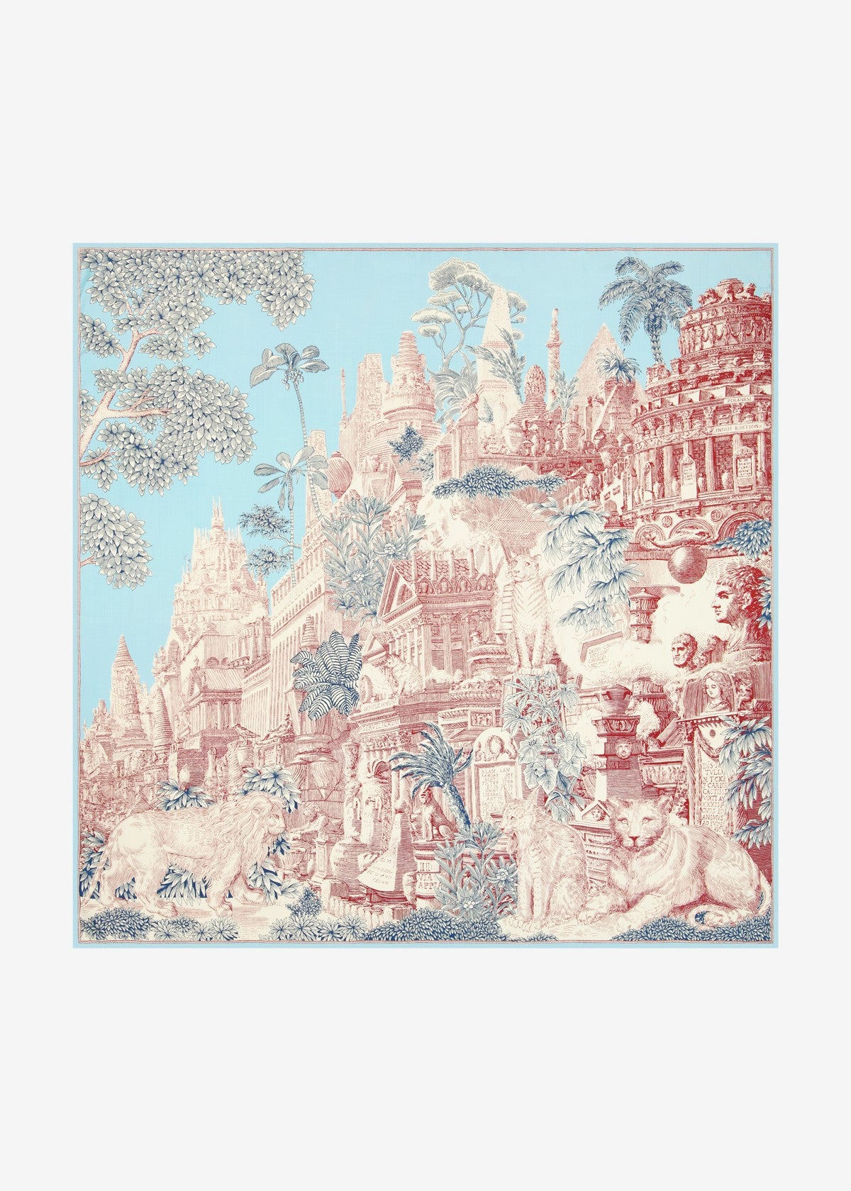 Inoui Editions</p>Piranesi Square Scarf</p>(Turquoise)