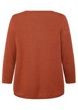 Mansted</p>Pistol 3/4 Sleeve Top</p>(Rust)