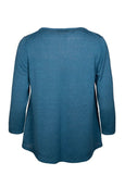 Mansted</p>Pistol 3/4 Sleeve Top</p>(Dark Aqua)