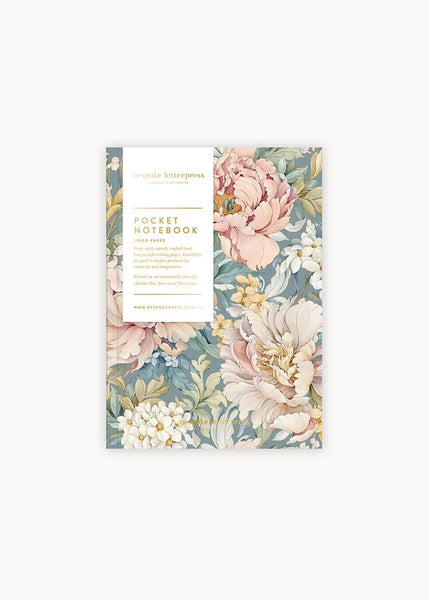 Bespoke Letterpress</p>Pocket Notebook - Regency Blooms (Lined)