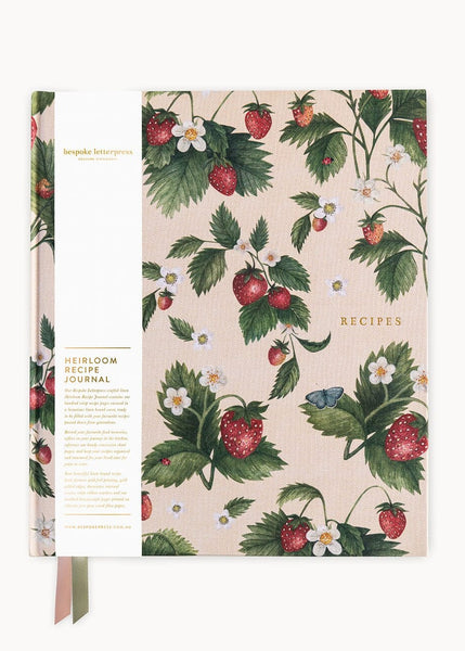 Bespoke Letterpress</p>Heirloom Recipe Book Journal</p>(Strawberries)