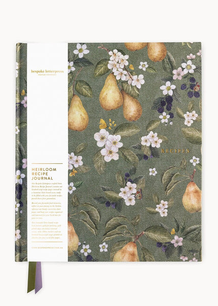 Bespoke Letterpress</p>Heirloom Recipe Book Journal</p>(Pears)
