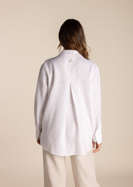 TWO-T's</p>Linen Shirt</p>(White)