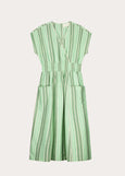 Nancybird</p>Hana Wrap Dress</p>(Green Stripe)