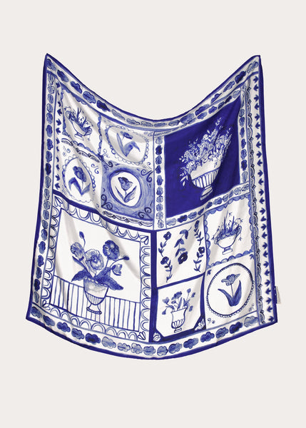 Nancybird</p>Silk Scarf</p>(Lyon Tile)