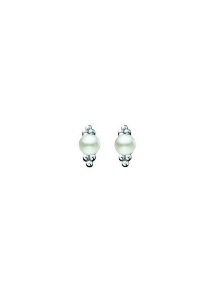 Mae</p>Petite Pearl Stud Earring</p>(Sterling Silver)