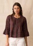 Neris</p>Rumi Blouse</p>(Mahogamy)