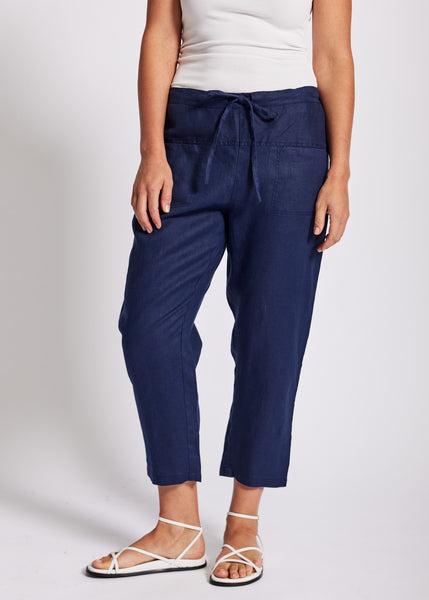 See Saw</p>7/8 Drawstring Pant</p>(Navy)