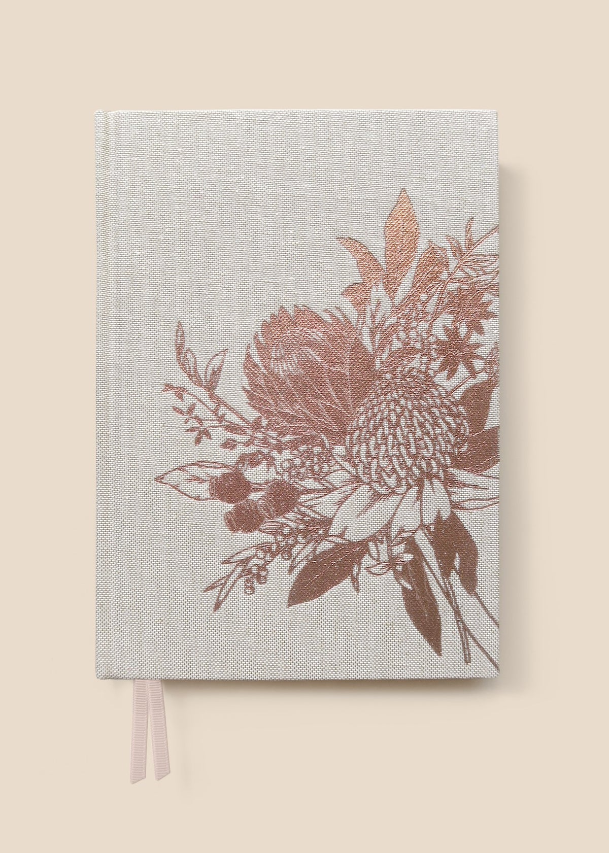 TypofloraWaratah Linen Journal(Lined) – Frankie & Mae