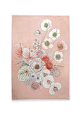 Typoflora</p>Art Tea Towel</p>(Bouquet in Blush)