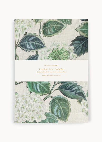 Bespoke Letterpress</p>Tea Towel</p>(Hydranger)