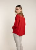 TWO-T's</p>Logo Sequin Long Sleeve Tee</p>(Red)