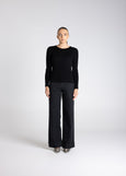 TWO-T's</p>Crew Neck Merino Top</p>(Black)