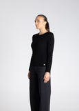 TWO-T's</p>Crew Neck Merino Top</p>(Black)