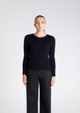 TWO-T's</p>Crew Neck Merino Top</p>(Ink)