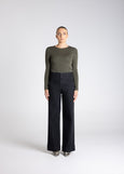 TWO-T's</p>Crew Neck Merino Top</p>(Khaki)