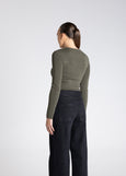 TWO-T's</p>Crew Neck Merino Top</p>(Khaki)