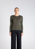 TWO-T's</p>Crew Neck Merino Top</p>(Khaki)