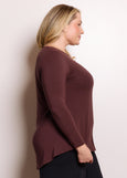 Tani</p>Cara Long Sleeve</p>(Merlot)