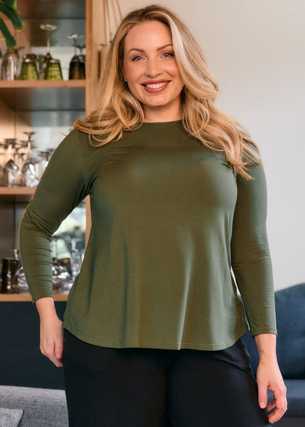 Tani</p>Cara Long Sleeve</p>(Hunter Green)